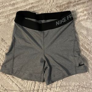 Grey nike pros size small